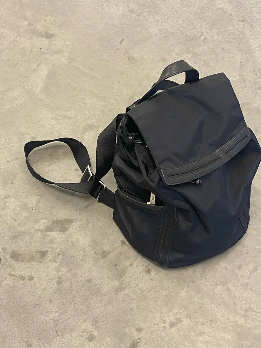 Tumi Voyageur Halle Black Nylon Leather Trim Laptop Backpack with Pouch